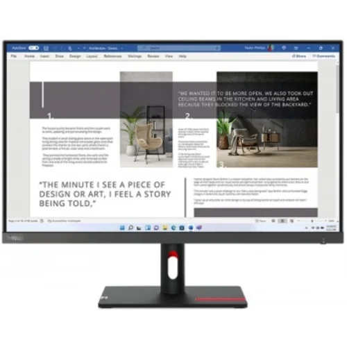 Монитор Lenovo 27" ThinkVision S27i-30 черный IPS LED 4ms 16:9 HDMI матовая 1300:1 300cd 178гр/178гр