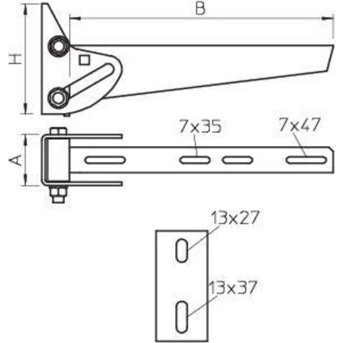 Кронштейн настен./регулируемый AWV 51 FT OBO 6419593