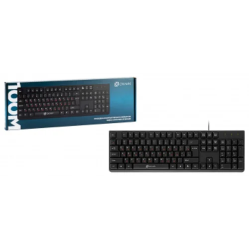Клавиатура Оклик 100M HW3 черный USB (654570)