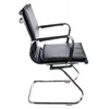 Кресло Бюрократ Ch-993-Low-V черный эко.кожа низк.спин. полозья металл хром