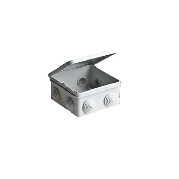 Коробка распределительная ОП 100х100х50мм 8 вводов откид. крышка IP54 сер. Ruvinil 67045