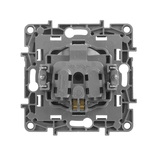 Розетка 1-м СП Etika 16А IP31 250В 2P+E с заземл. защ. шторки немецк. стандарт винтов. клеммы механи