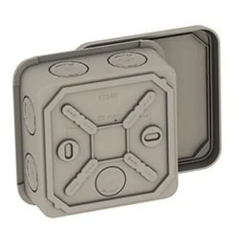 Коробка распределительная ОП 85х85х45мм двухкомпонентная 8 вводов IP65 сер. Ruvinil 67240