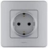 Розетка 1-м СП Inspiria 16А IP20 250В 2P+E немецк. стандарт механизм алюм. Leg 673722