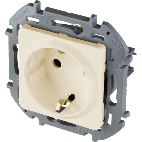 Розетка 1-м СП Inspiria 16А IP20 250В 2P+E защ. шторки немецк. стандарт механизм сл. кость Leg 67373
