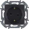 Розетка 1-м СП Inspiria 16А IP20 250В 2P+E защ. шторки немецк. стандарт механизм антрацит Leg 673733