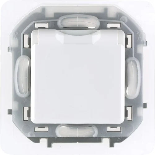 Розетка 1-м СП Inspiria 16А IP44 250В 2P+E защ. шторки с крышкой немецк. стандарт механизм бел. Leg