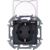 Розетка 1-м СП Inspiria 16А IP44 250В 2P+E защ. шторки с крышкой немецк. стандарт механизм антрацит