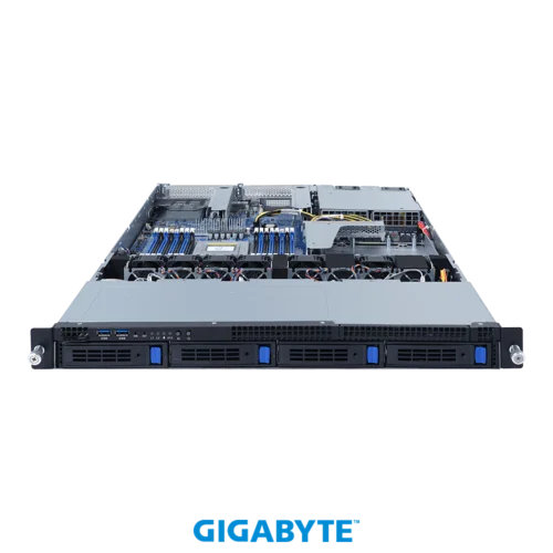 Платформа Gigabyte 1U R162-ZA0, *Один процессор* AMD EPYC 7003, DDR4, 4x3.5"/2.5" SATA/SAS, 2x1000Base-T