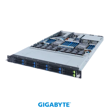 Платформа Gigabyte 1U R182-N20, До двух процессоров Intel Xeon Scalable Gen3, DDR4, 10x2,5" SATA/SAS/Gen4 NVMe, 2x1000Base-T