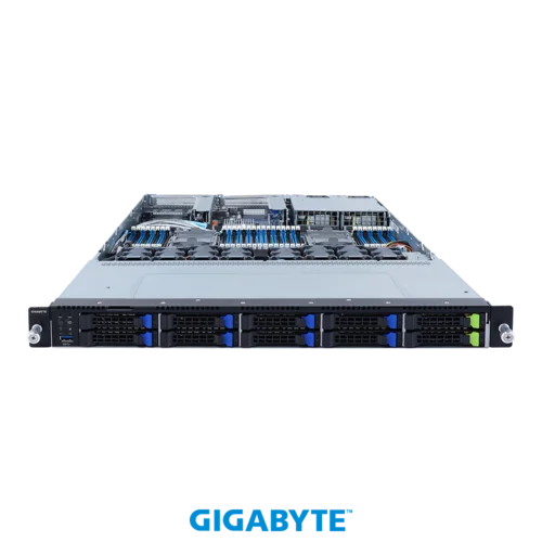 Платформа Gigabyte 1U R182-N20, До двух процессоров Intel Xeon Scalable Gen3, DDR4, 10x2,5" SATA/SAS/Gen4 NVMe, 2x1000Base-T
