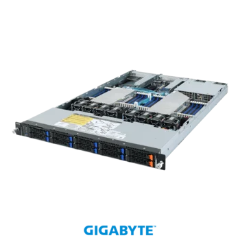 Платформа Gigabyte 1U R182-Z91, До двух процессоров AMD EPYC 7003, DDR4, 8x2.5" SATA/SAS, 2 x 2.5" NVMe, 2x1000Base-T