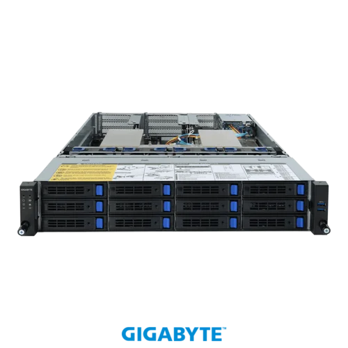 Платформа Gigabyte 2U R282-Z90, До двух процессоров AMD EPYC 7003, DDR4, 8x3,5"/2,5" SATA/SAS, 4x3.5"/2,5 SATA, 2x1000Base-T