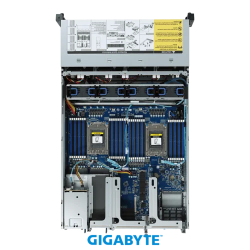 Платформа Gigabyte 2U R282-Z90, До двух процессоров AMD EPYC 7003, DDR4, 8x3,5"/2,5" SATA/SAS, 4x3.5"/2,5 SATA, 2x1000Base-T