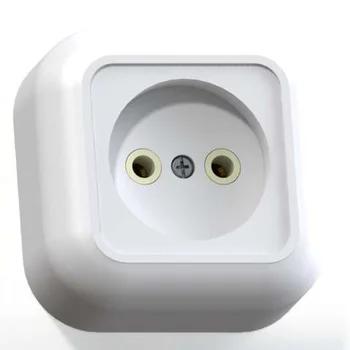 Розетка 1-м ОП Валентина РА10-266 10А IP20 бел. Кунцево 7638