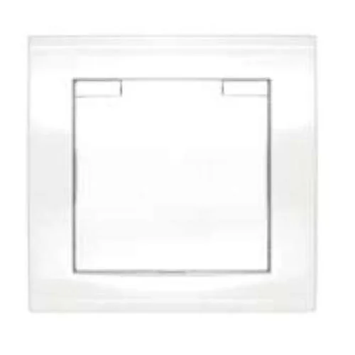 Розетка 1-м СП Бриллиант 16А IP20 с заземл. с крышкой бел. UNIVersal 7947649