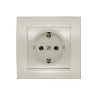 Розетка 1-м СП Бриллиант 16А IP20 с заземл. сл. кость UNIVersal 7948844