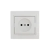 Розетка 1-м СП Mira 16А IP20 без заземл. с бел. вставкой керамика бел. LEZARD 701-0202-121