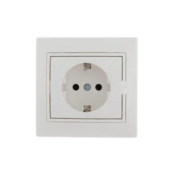 Розетка 1-м СП Mira 16А IP20 с заземл. с бел. вставкой керамика бел. LEZARD 701-0202-122