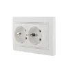 Розетка 2-м СП Mira 16А IP20 с заземл. с бел. вставкой керамика бел. LEZARD 701-0202-127