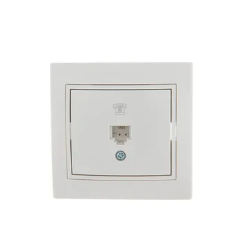 Розетка телефонная 1-м СП Mira RJ11 бел./бел. LEZARD 701-0202-137