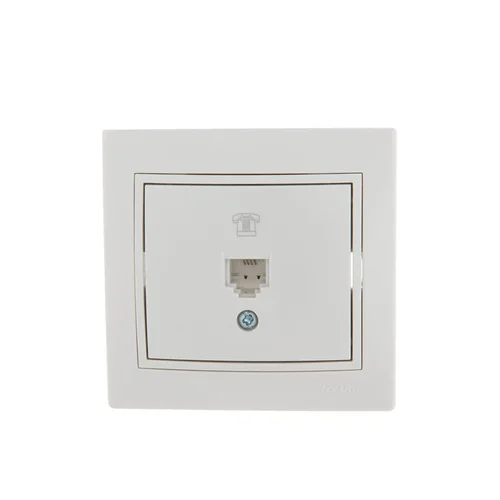 Розетка телефонная 1-м СП Mira RJ11 бел./бел. LEZARD 701-0202-137