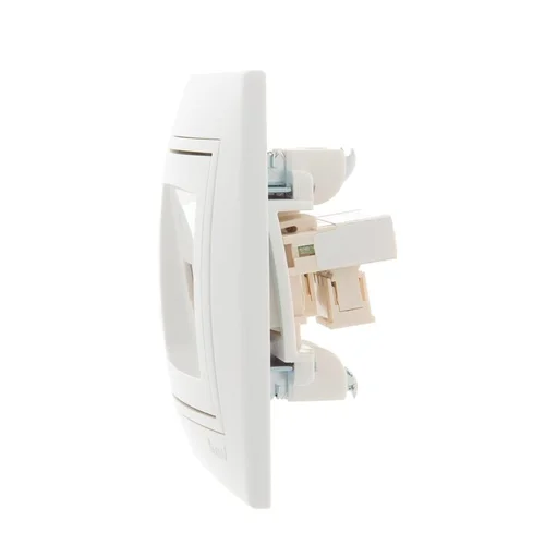 Розетка телефонная 2-м СП Mira RJ11 бел./бел. LEZARD 701-0202-138