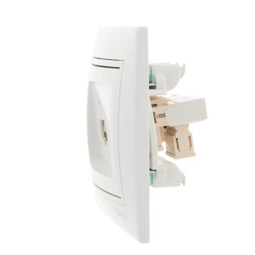 Розетка компьютерная + телефонная 2-м СП Mira RJ45 + RJ11 бел./бел. LEZARD 701-0202-143