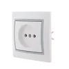 Розетка 1-м СП Mira 16А IP20 без заземл. с сер. вставкой керамика бел. LEZARD 701-0215-121