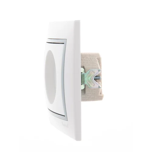 Розетка 1-м СП Mira 16А IP20 без заземл. с сер. вставкой керамика бел. LEZARD 701-0215-121