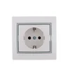 Розетка 1-м СП Mira 16А IP20 с заземл. с сер. вставкой керамика бел. LEZARD 701-0215-122