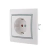 Розетка 1-м СП Mira 16А IP20 с заземл. защ. шторки с сер. вставкой керамика бел. LEZARD 701-0215-124