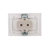 Розетка 2-м СП Mira 16А IP20 без заземл. с сер. вставкой керамика бел. LEZARD 701-0215-128