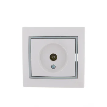 Розетка телевизионная оконечная TV СП Mira 16А IP20 с сер. вставкой бел. LEZARD 701-0215-130