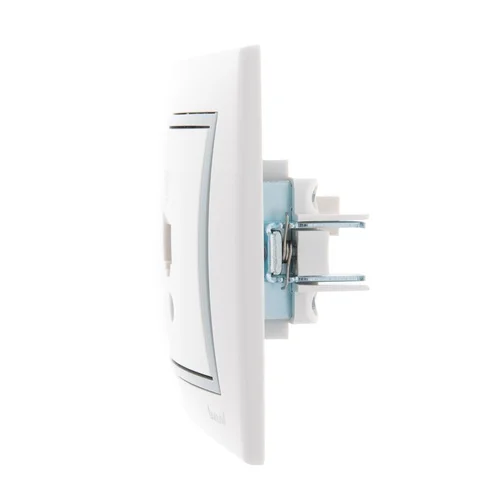 Розетка телефонная 1-м СП Mira RJ11 бел./сер. LEZARD 701-0215-137