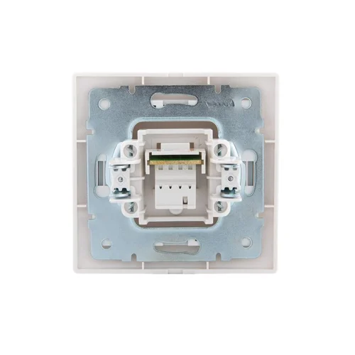 Розетка телефонная 1-м СП Mira RJ11 бел./сер. LEZARD 701-0215-137