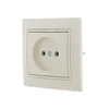 Розетка 1-м СП Mira 16А IP20 без заземл. со вставкой керамика крем. LEZARD 701-0303-121