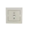 Розетка телефонная 1-м СП Mira RJ11 крем./крем.. LEZARD 701-0303-137
