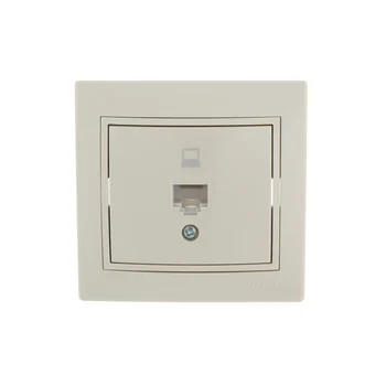 Розетка компьютерная 1-м СП Mira RJ45 крем./крем.. LEZARD 701-0303-139