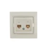 Розетка компьютерная + телефонная 2-м СП Mira RJ45 + RJ11 крем./крем.. LEZARD 701-0303-143