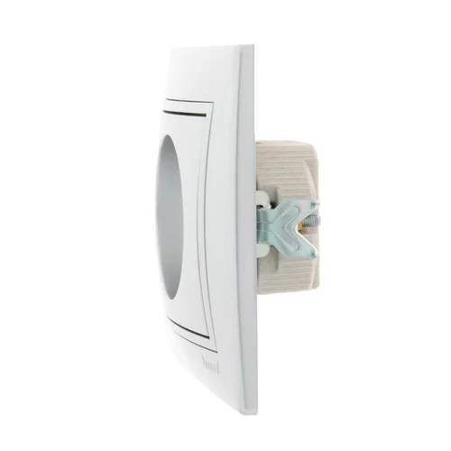 Розетка 1-м СП Mira 16А IP20 без заземл. со вставкой керамика сер. метал. LEZARD 701-1010-121