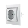 Розетка 1-м СП Mira 16А IP20 с заземл. со вставкой керамика сер. метал. LEZARD 701-1010-122