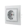 Розетка 1-м СП Mira 16А IP20 с заземл. защ. шторки со вставкой керамика сер. метал. LEZARD 701-1010-