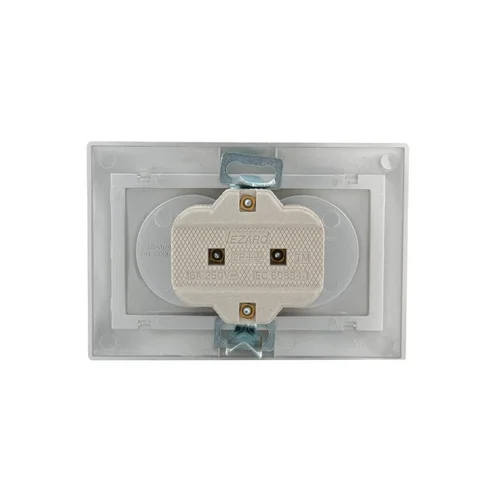 Розетка 2-м СП Mira 16А IP20 без заземл. со вставкой керамика сер. метал. LEZARD 701-1010-128