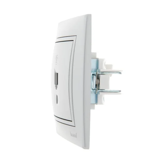 Розетка телефонная 1-м СП Mira RJ11 сер. метал. LEZARD 701-1010-137