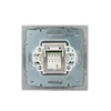 Розетка телефонная 1-м СП Mira RJ11 сер. метал. LEZARD 701-1010-137