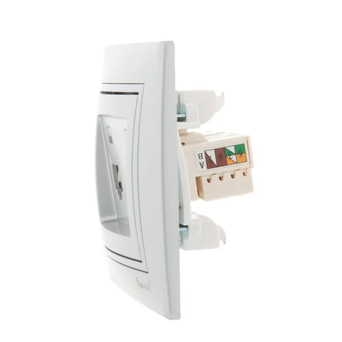 Розетка компьютерная 2-м СП Mira RJ45 сер. метал. LEZARD 701-1010-141