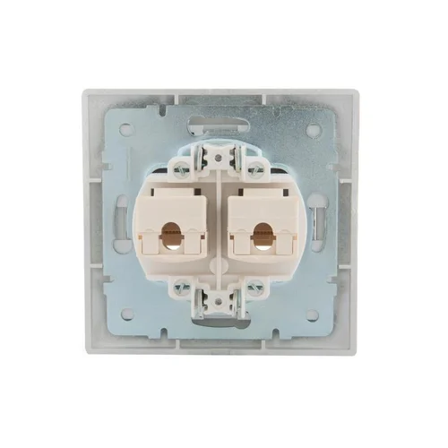 Розетка компьютерная 2-м СП Mira RJ45 сер. метал. LEZARD 701-1010-141