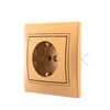 Розетка 1-м СП Mira 16А IP20 с заземл. со вставкой керамика зол. метал. LEZARD 701-1313-122