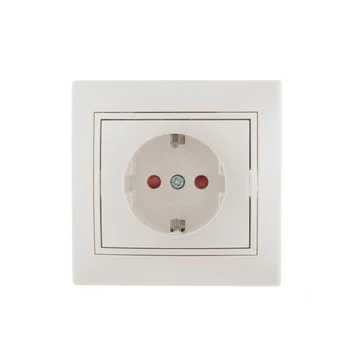 Розетка 1-м СП Mira 16А IP20 с заземл. защ. шторки со вставкой керамика жемчуж./бел. перламутр. LEZA